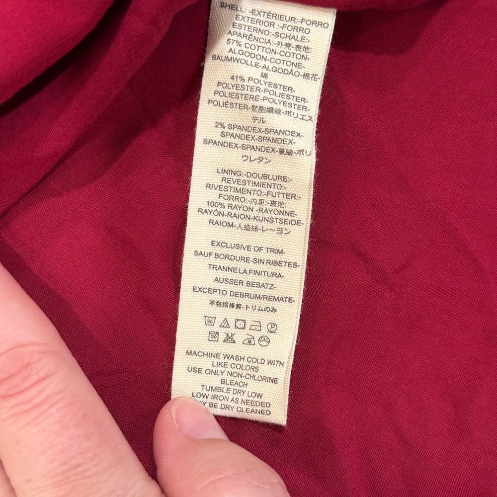 Free People Women's Maroon Corduroy Jumper Dress Size 8 - Picture 10 of 10